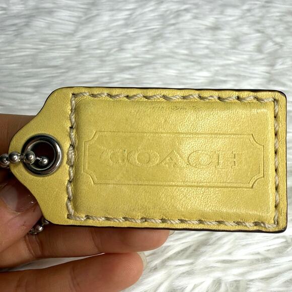 COACH Yellow Replacement Fob Bag Charm Hang tag Hangtag - Picture 1 of 3